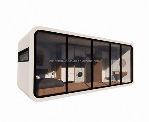 Modernes 20ft 40ft Prefab Haus Außen Kleines Pod Kaffeehaus Mobil funktionierende Apfelkabine-Populäre vorgefertigte Kabine Wohnung Wohnung