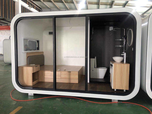 Modernes 20ft 40ft Prefab Haus Außen Kleines Pod Kaffeehaus Mobil funktionierende Apfelkabine-Populäre vorgefertigte Kabine Wohnung Wohnung