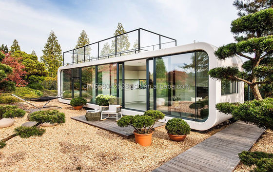 Modernes 20ft 40ft Prefab Haus Außen Kleines Pod Kaffeehaus Mobil funktionierende Apfelkabine-Populäre vorgefertigte Kabine Wohnung Wohnung