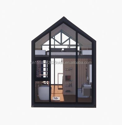 Abnehmbares Holzmobile Haus mit 50/75/100mm Wellen Sandwich-Panel-Wände und modernem Design-Stil Loft Schlafzimmer enthalten