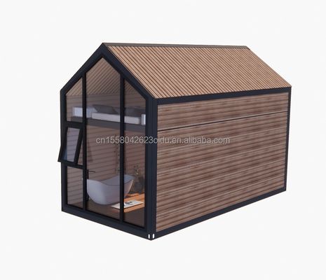 Abnehmbares Holzmobile Haus mit 50/75/100mm Wellen Sandwich-Panel-Wände und modernem Design-Stil Loft Schlafzimmer enthalten