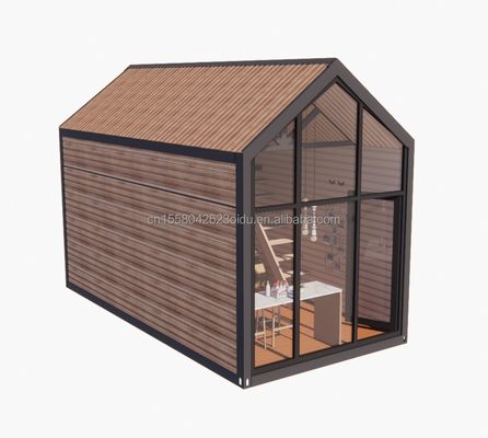 Abnehmbares Holzmobile Haus mit 50/75/100mm Wellen Sandwich-Panel-Wände und modernem Design-Stil Loft Schlafzimmer enthalten