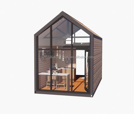 Abnehmbares Holzmobile Haus mit 50/75/100mm Wellen Sandwich-Panel-Wände und modernem Design-Stil Loft Schlafzimmer enthalten