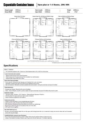 Modernes Design 40ft Klapphaus mit gutem Preis und Aluminiumfenstern