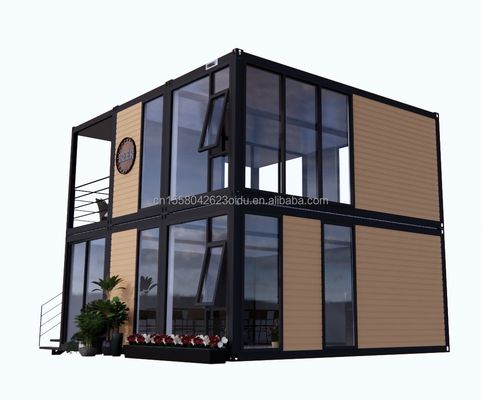 Modernes Holz Flachverpackung Mobilhaus Stahlrahmen Verzinktes Stahl biegen 180g für 10ft 20ft Container