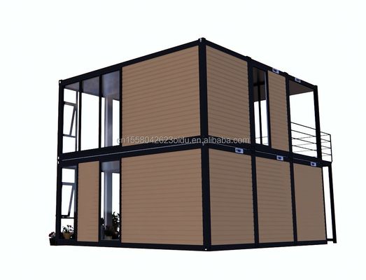 Modernes Holz Flachverpackung Mobilhaus Stahlrahmen Verzinktes Stahl biegen 180g für 10ft 20ft Container