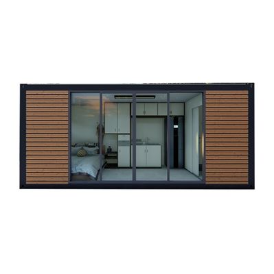 Wand 50/75/100mm Wellen Sandwich Panel Luxus modernes Holzhaus Stahlkonstruktion Flachverpackung Containerhaus für Hotel