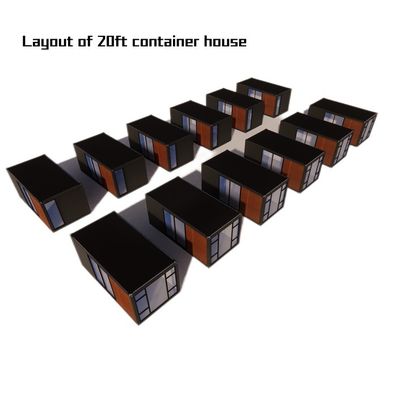 Hotel Containerhaus Flachverpackung für schnelle Familienbau Stahlrahmen Verzinkte Biegung 180g Luxus Holzhaus