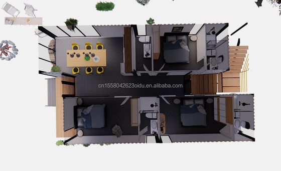 Stahlrahmen Galvanisiertes Stahl biegen 180g 20ft 40ft Bauernhaus Flat Package Container Schlafzimmer Küche Wohnzimmer Bad