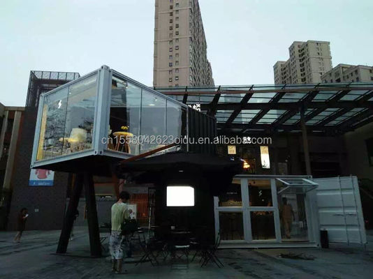 Customized Farbe und Aluminiumlegierung Fenster 20ft Luxus Container-Raum für den Verkauf Booth Coffee Shop Guard Box Office Bar