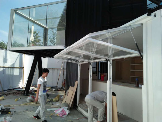 Customized Farbe und Aluminiumlegierung Fenster 20ft Luxus Container-Raum für den Verkauf Booth Coffee Shop Guard Box Office Bar