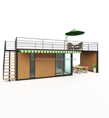 Hauptstruktur Verzinkte Stahlquadratrohre 40ft 20ft Luxus Container Raum Verkaufsstand Kaffeeshop Guard Box Office Bar