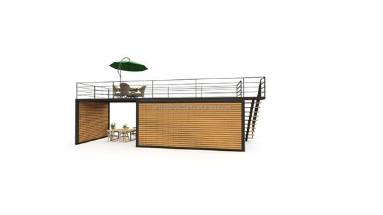 Hauptstruktur Verzinkte Stahlquadratrohre 40ft 20ft Luxus Container Raum Verkaufsstand Kaffeeshop Guard Box Office Bar