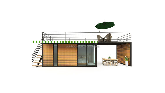 Hauptstruktur Verzinkte Stahlquadratrohre 40ft 20ft Luxus Container Raum Verkaufsstand Kaffeeshop Guard Box Office Bar