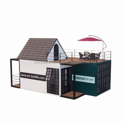 Familie von drei 20 Fuß Luxus 5m hohe Duplex Container Mobilhaus mit Wand Alternativen und Aluminium-Legierung Fenster