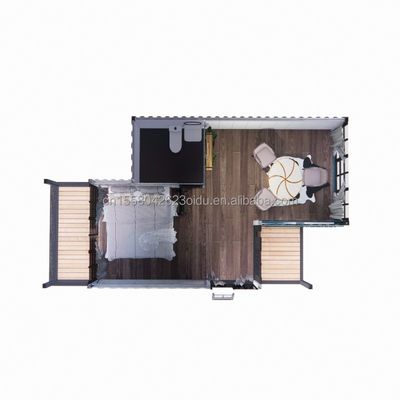 Familie von drei 20 Fuß Luxus 5m hohe Duplex Container Mobilhaus mit Wand Alternativen und Aluminium-Legierung Fenster