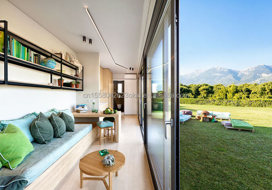 Galvanisierter Stahl biegsamer Stahlrahmen 20ft Erweiterbare Häuser Fertighäuser Luxus Containerhaus für chinesischen Design Stil