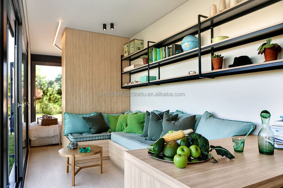 Galvanisierter Stahl biegsamer Stahlrahmen 20ft Erweiterbare Häuser Fertighäuser Luxus Containerhaus für chinesischen Design Stil