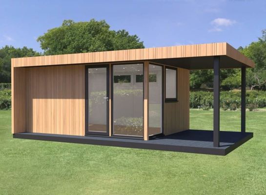 Galvanisiertes Stahlbogen 180g 20ft Flat Pack Luxus vorgefertigtes Containerhaus mit Stahlrahmen und Fenstern