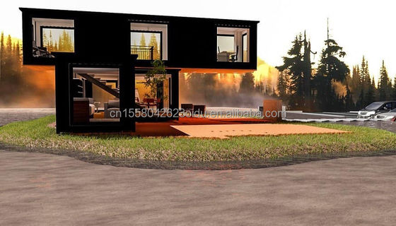20ft/40ft maßgeschneiderte Flatpack Kombination Luxus Container Haus mit Wand 50/75/100mm Welle Sandwich Panel mit Rabatt